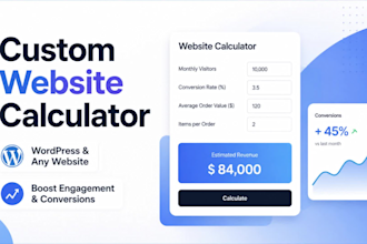 create custom calculator for wordpress or any website