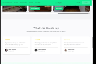 design a professional, responsive hotel website