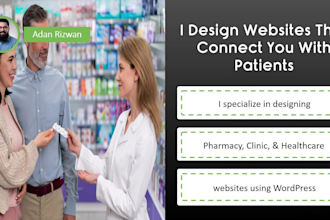 design a responsive pharmacy and medical website using wordpress, elementor