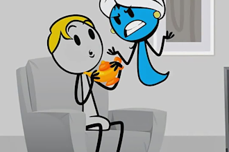 produce professional stickman explainer video for ads and marketing