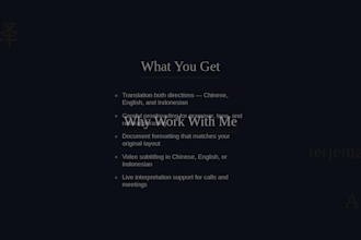 be your translator and interpreter