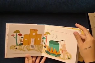 design a childrens book with a creative editorial layout