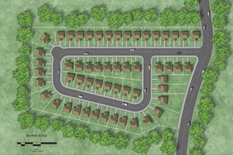 site plan layout with subdivision detail for plot plan