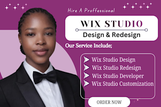 do wix studio development, design, redesign, and audit wix studio