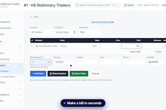 build a pos, billing and inventory web app for your shop