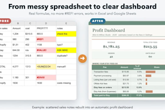 build a google sheets or excel inventory tracker and dashboard