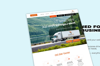 build a logistics website, trucking, freight, cargo, and dispatcher website
