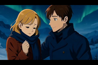 create emotional ai anime music video animated lyric video for your love song