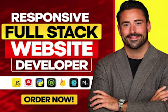 custom full stack website for business, frontend and backend website developer