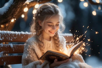 create a magical christmas music video, lyric video, or holiday animation