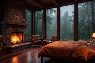 create rain video with natural sounds relaxing ambient video