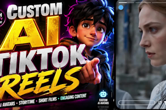 create custom ai avatar videos, tiktok reels and storytime videos