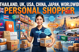 be your thailand, uk, personal shopper, buying agent, product sourcing worldwide