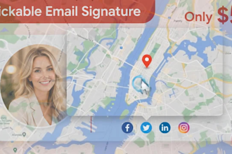 design a responsive clickable HTML email signature for gmail and outlook