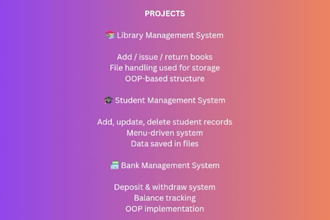 create cpp oop applications and solve coding assignments