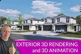 do architectural visualization, marketing ready 3d rendering