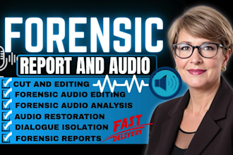 do forensic audio editing, audio analysis, restoration, detect background voice