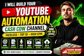 create top 10 faceless cash cow videos and youtube automation