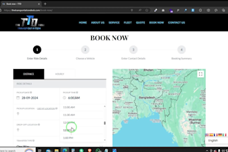 build chauffeur booking website, taxi booking website instant online reservation