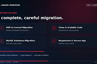 migrate your website to laravel php framework