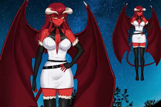 model and rig 2d vtuber model, vtuber rigging, live2d, vtuber emotes and anime