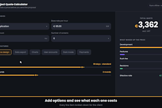 build a custom calculator or quote tool as a single HTML file