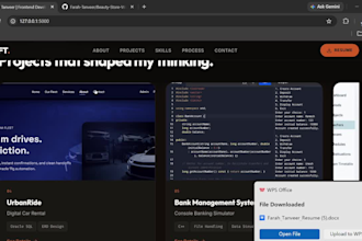 design a modern responsive personal portfolio website