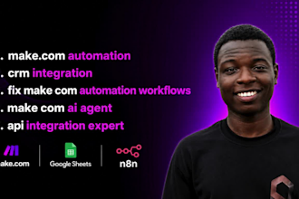 build make com automation workflows, fix make com scenario, make com expert