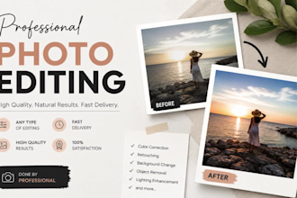 do adobe photoshop editing photo retouching  vector flyers logo graphic design