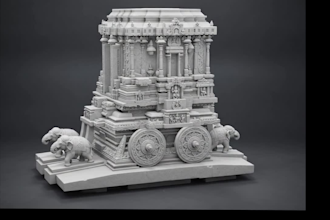 sculpt highly detailed 3d architecture and temple 3d models
