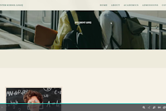 create a premium canva website for your school or academy