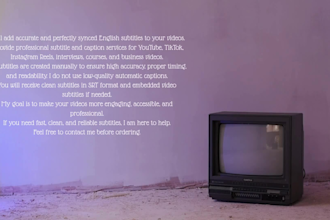 provide accurate video subtitles and srt files