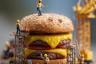 create tiny workers ai video and miniature people construction video