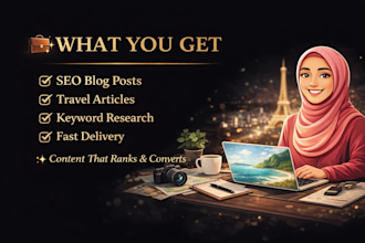 write SEO optimized blog posts and articles for your website