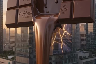 create realistic cgi food animation, chocolate bar, 3d chocolate animation