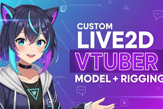 do vtuber rigging, vtuber model, live2d model, live2d, 2dvtuber rigging,