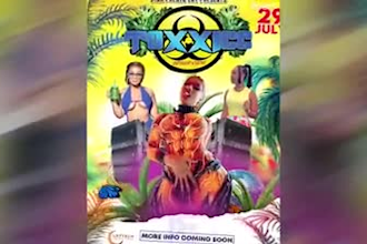 design flyer for birthday party hip hop and pool party