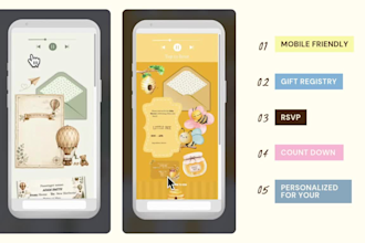 design a personalized baby shower website invitation