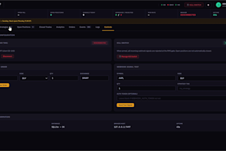 build trading infrastructure, signal engine, and broker API system