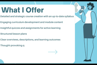 create online course content and curriculum