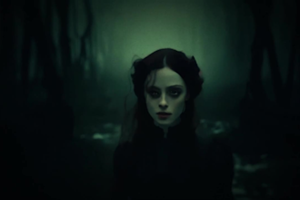 design a horror or thriller film pitch deck with dark cinematic ai visuals