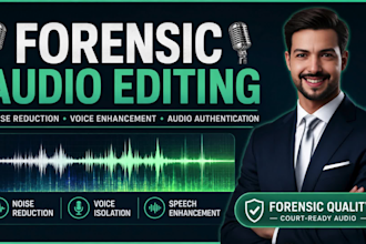 do forensic audio enhancement, noise reduction, voice isolation, audio cleanup