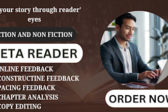 beta read your novel and provide honest ,detailed feedback