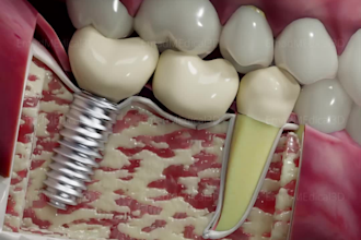 create anatomically accurate 3d dental  animations