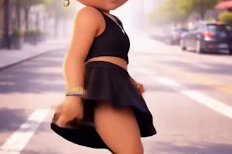 do high quality ai dancing baby video for tiktok reels, faceless dance video
