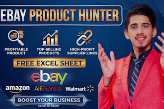 do ebay product research and manual hunting for winning item