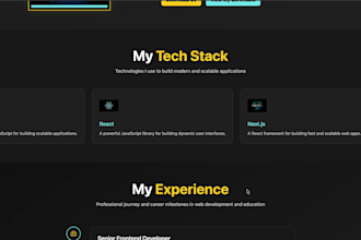 design and build a modern personal portfolio website using react