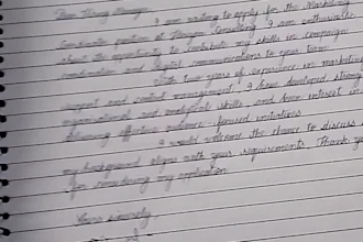 handwrite assignments and notes in aesthetic handwriting