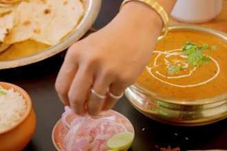 create a creative food flyer