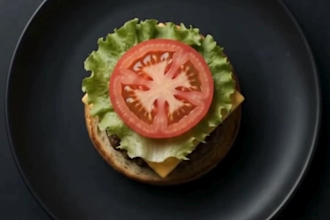 create 3d food layer animation video for restaurant ads